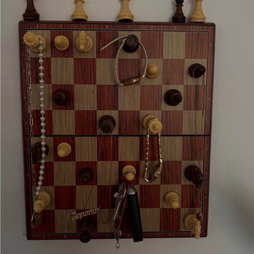 Wooden Chess Board with Pieces